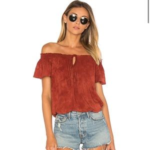 Blue Life off the shoulder top!